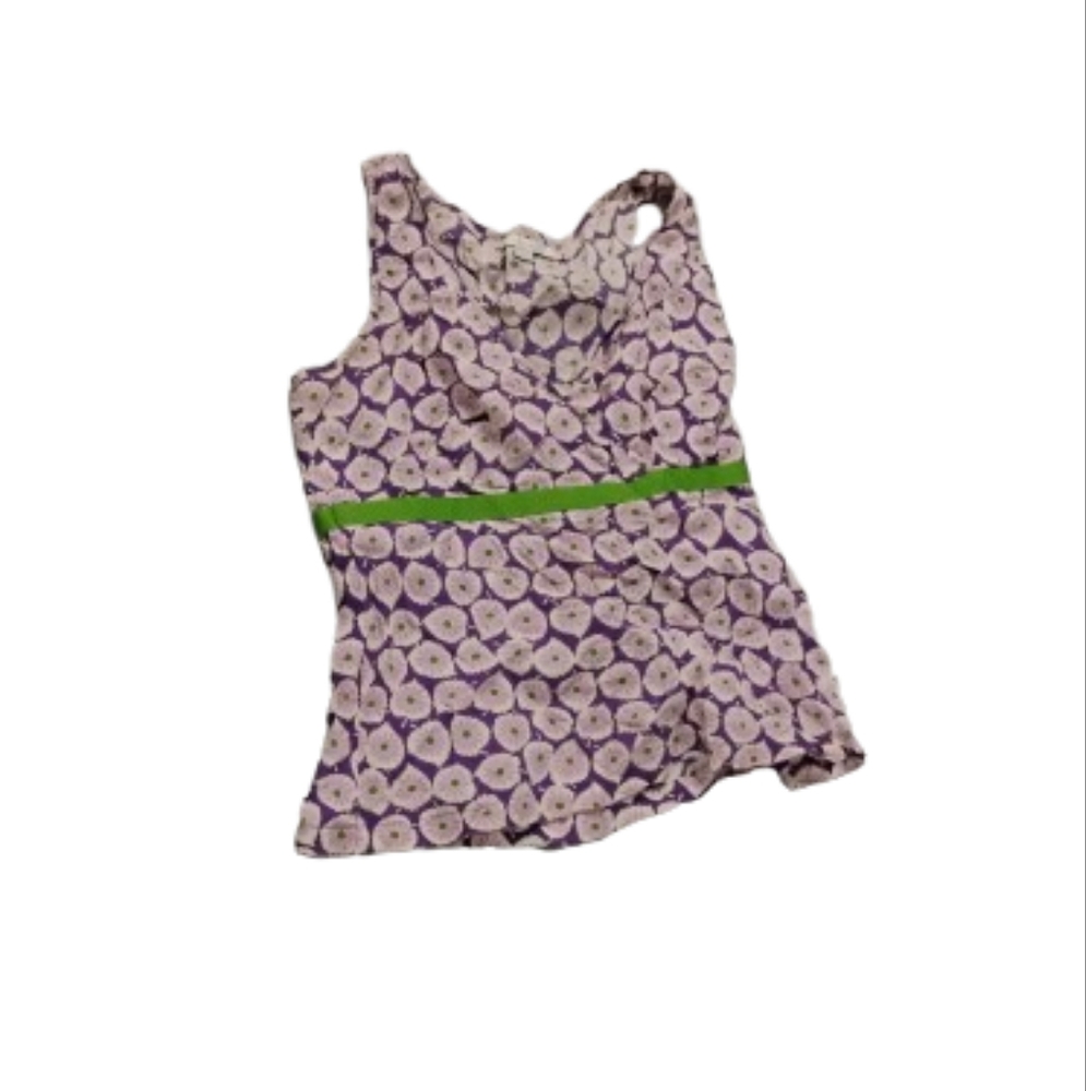 Boden Women's Floral Print Faux Wrap V Neck Sleeveless Top Y2K Style Sz 6 US
